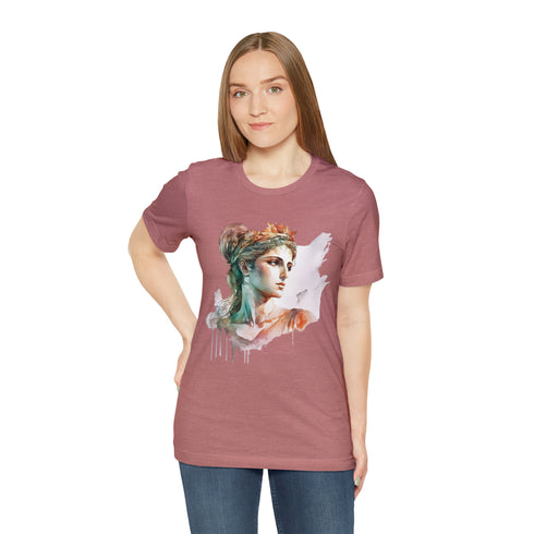 Greecian Goddess in Watercolor - Short Sleeve Tee